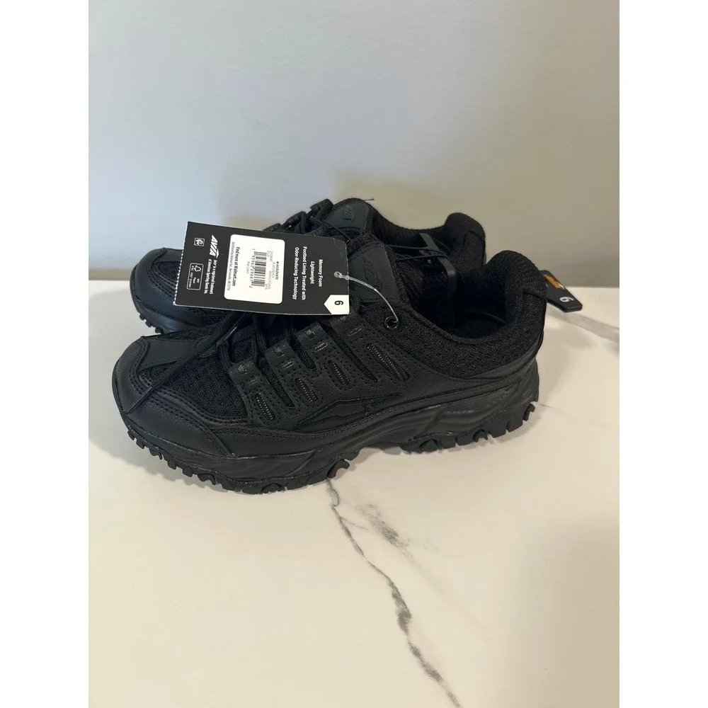 Avia Elevate Sneakers Womens 6 Black NEW Memory Foam Walking Shoes WMAV21ES042L